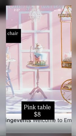Pink end table