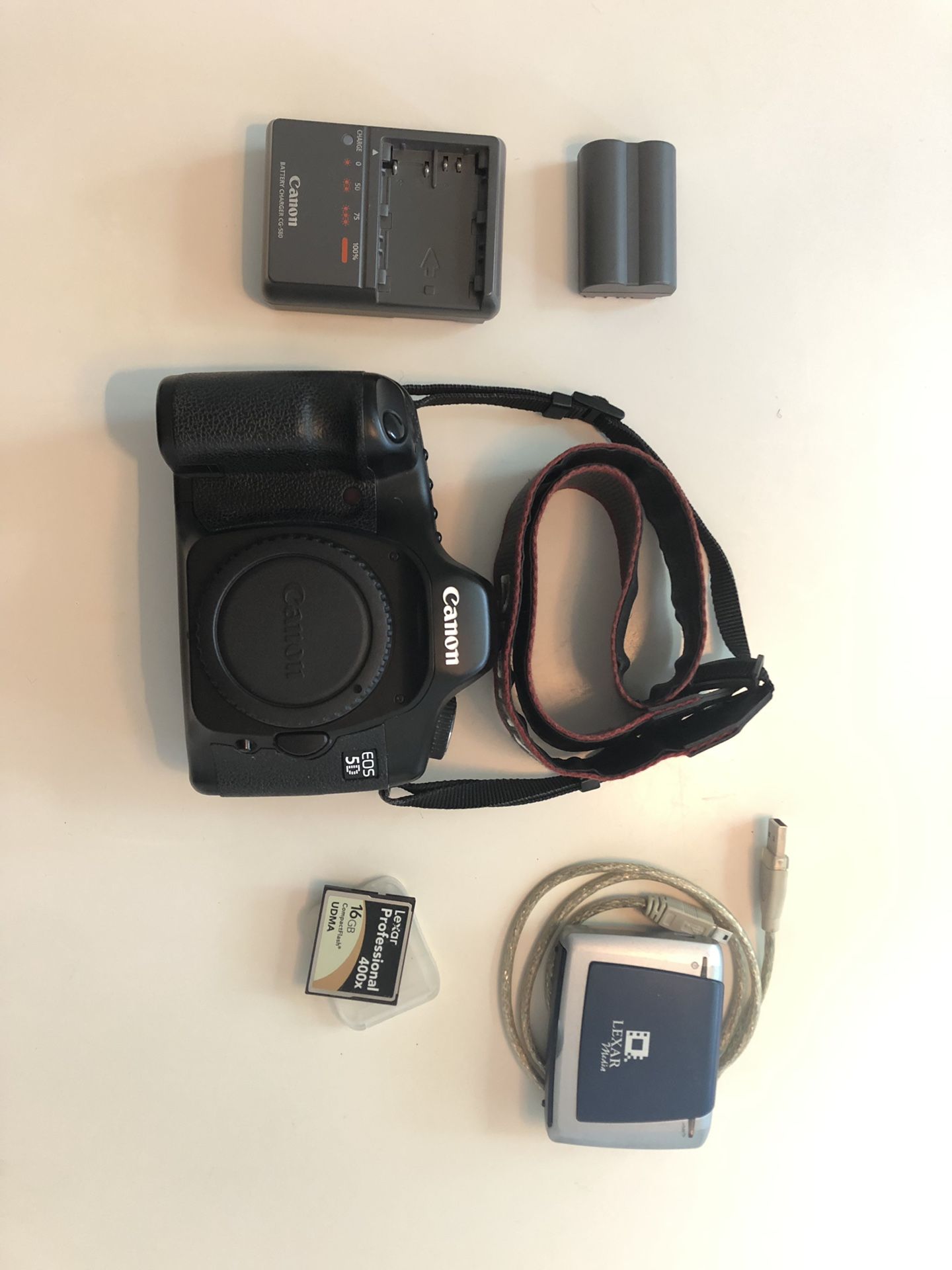 Canon 5D body with CF cards and card reader