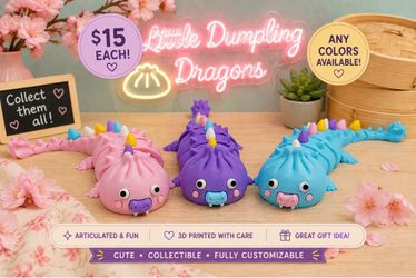 Little Dumpling Dragons. Sold Individually.