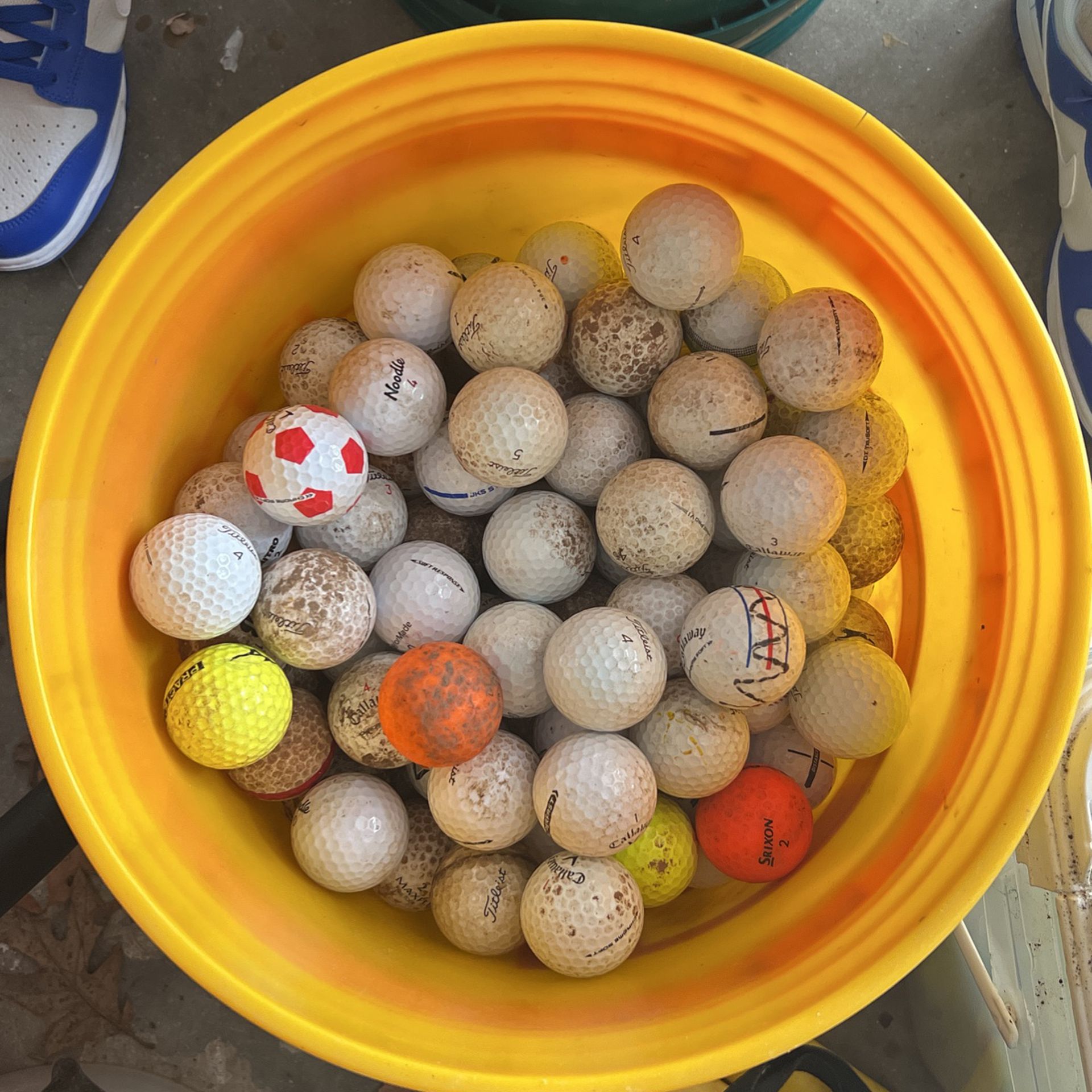 Bucket Full Of Golf Balls