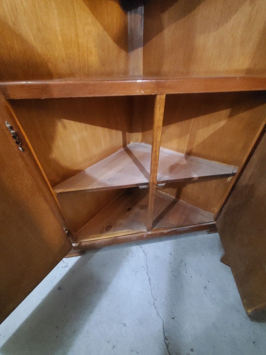 Corner Vintage Storage Cabinet