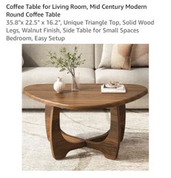 Mid Century Modern Triangle Coffee Table