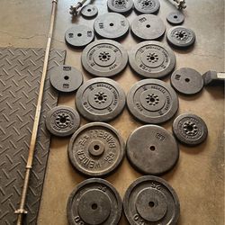 Standard Weights with Dumbbell Bars 340lb total