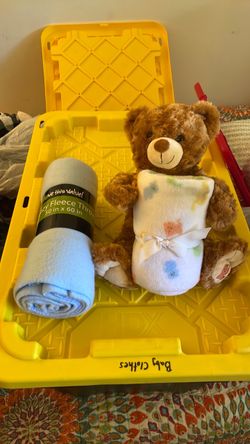 Teddy Bear with Fleece Blanket Set