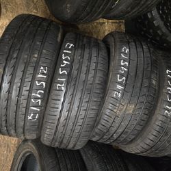 4 Tires 215.45.17 2 Sailun 2 Atlander 90 % Tread 25224