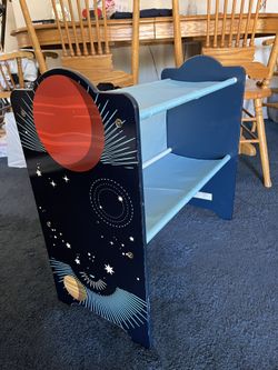 Kids Space, Sun & Stars Design Storage Sheer Material Shelf