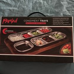 Condiment Trays By Parini. NEW