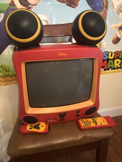 Mickey Mouse tv with karaoke mic