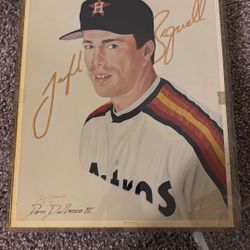 Jeff Bagwell Signed Painting 