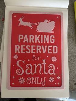 Santa Parking Sign 