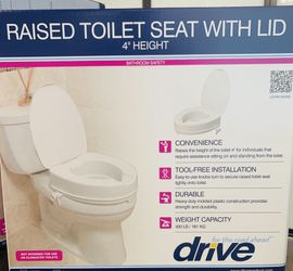 Medical 4” raised Toilet Seat With Led