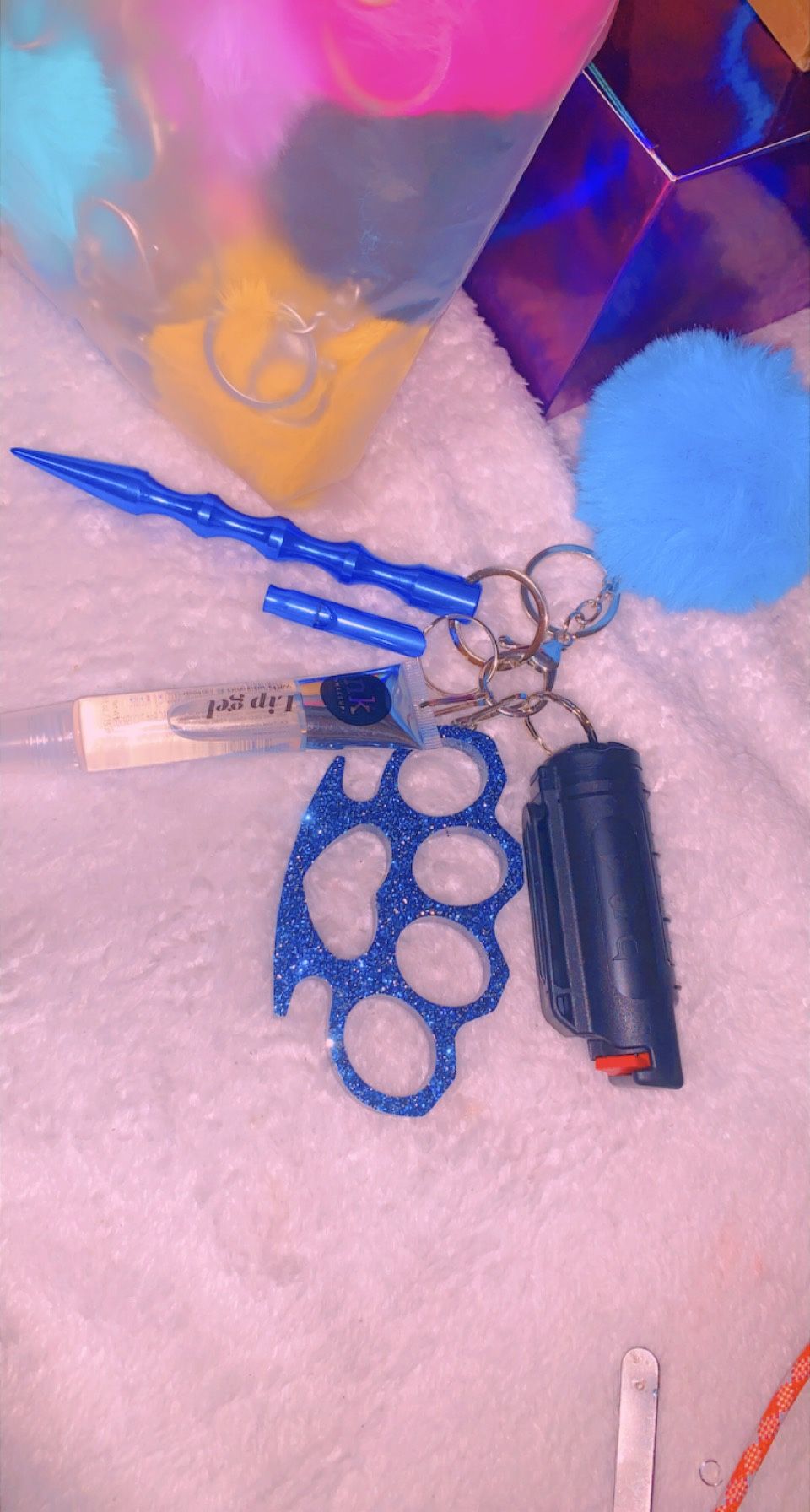 Blue Self Defense Keychain