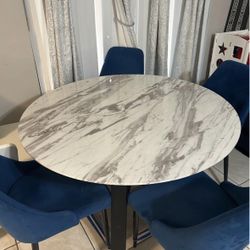 Marble Table W Chairs