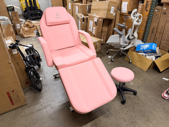 Facial Chair,73″ Tattoo Chair for Client,3-Section Adjustable Massage Table with Stool,Multipurpose Beauty Beds Salon Equipment for Esthetician,Tattoo