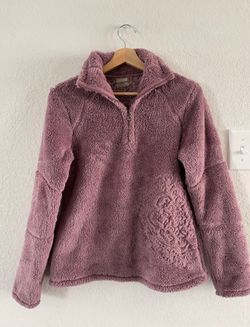 Athleta Furry Half-Zip Sweater Sherpa