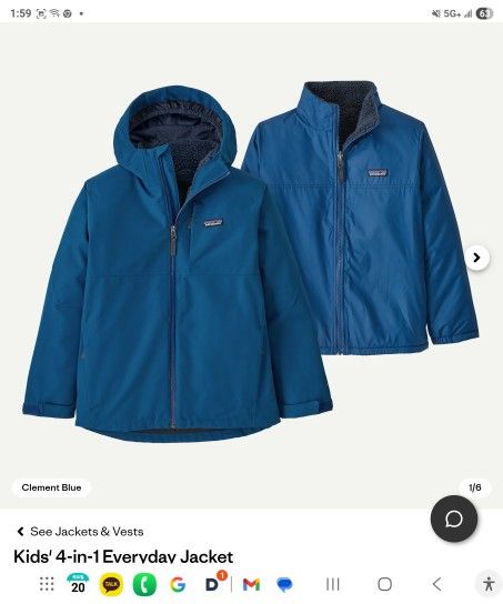 Patagonia  4in 1 Boy Jacket Xs