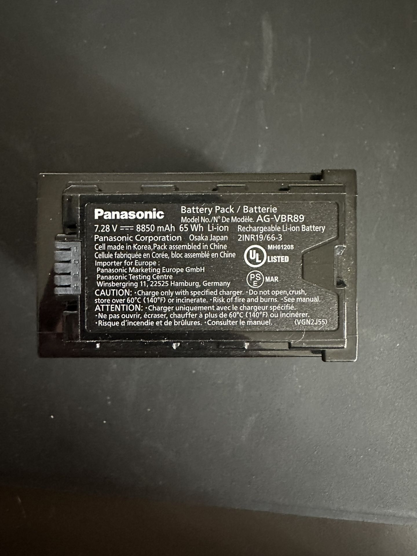 Panasonic AG-VBR89G Akku – Hochkapazitäts-Akku Mit 8850 MAh Für Kameras