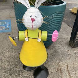 Metal Bunny Decor Indoor Outdoor 