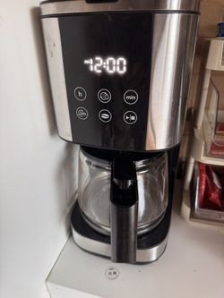 10-Cup Drip Coffee Maker, 24-Hour Programmable Coffee Brewer, Touch Screen, Coffee Strength Control, Reusable Filter, Coffee Pot, Energy Saving Auto S