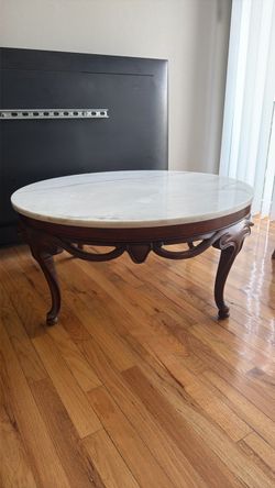 Vintage Italian Marble Top Coffee Table – Made in Italy