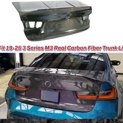 Real Carbon Fiber Trunk Car Lid Cover Fits 19-25 BMW G20 330i/330e/M340i G80 M3