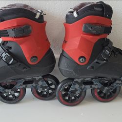 Rollerblade Twister 110 Unisex Adult Fitness Inline Skate, Black/Red, Urban Performance Inline Skates Size 12.5