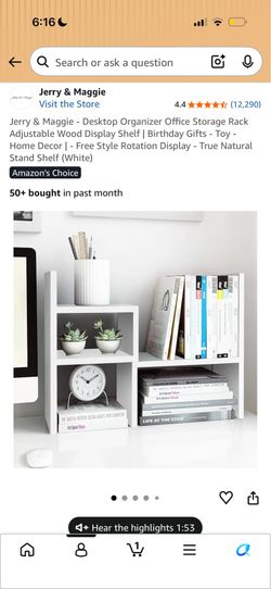 White Desktop organizer