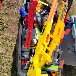 Big Box Full Of NERF guns And Mags  Take Them All 