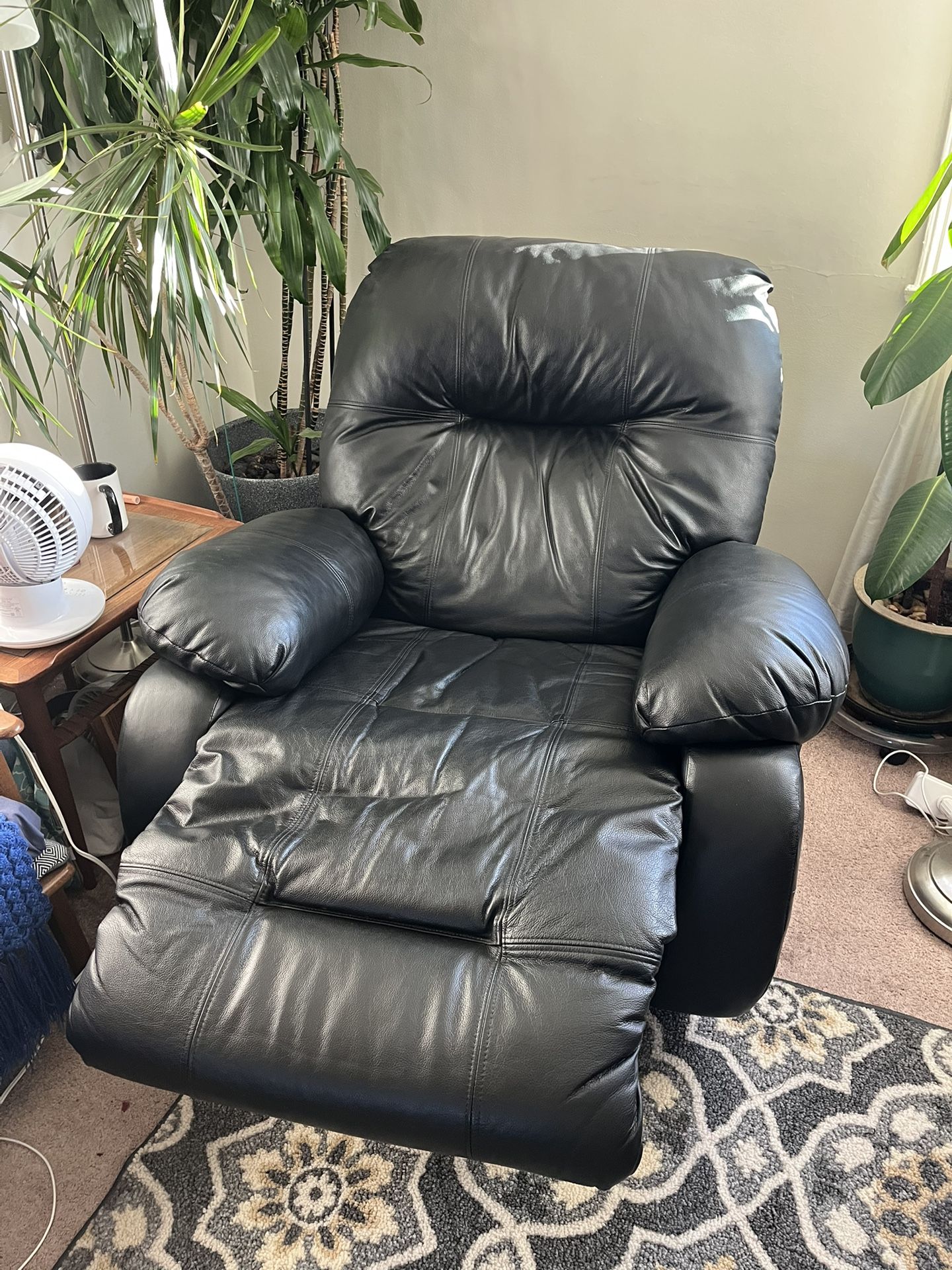 Leather Recliner Rocking Sofa Chair 