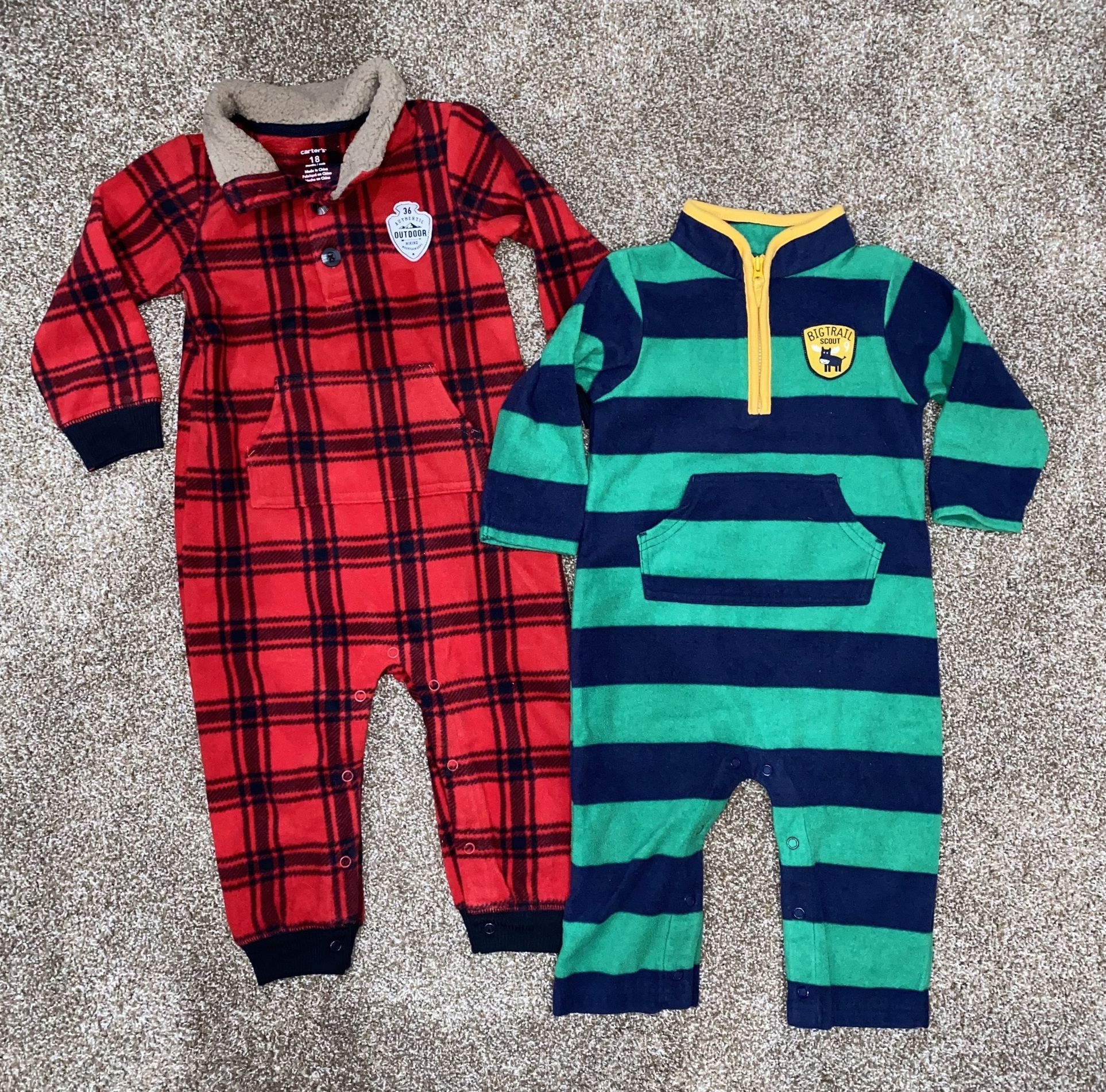 Fleece Bodysuits (2), 18 months