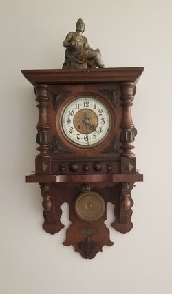 Antique German 19th Century Wall Clock by Kienzle