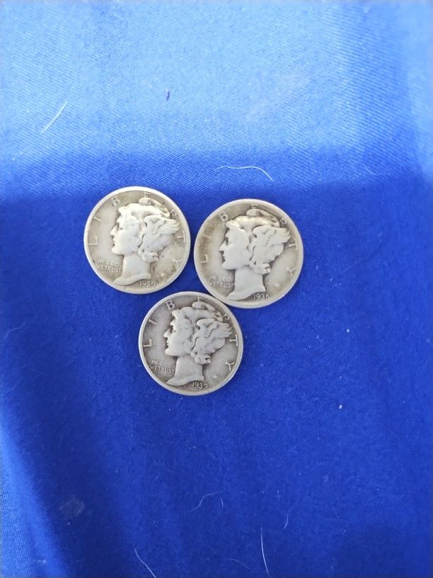 1939+1935 Mercury Dimes
