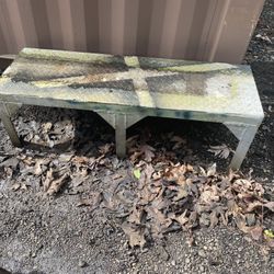 Old Aluminum Bench 