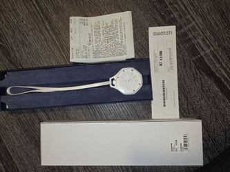 Swatch Pocket Watch White with Colorful Dots