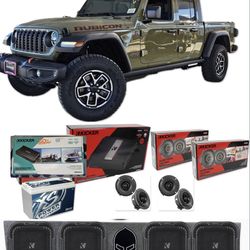 JEEP GLADIATOR FULL BASS AND VOICE PACKAGE KICKER AUDIO INSTALLED
