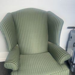 Green Accent Chair, Barely Used 