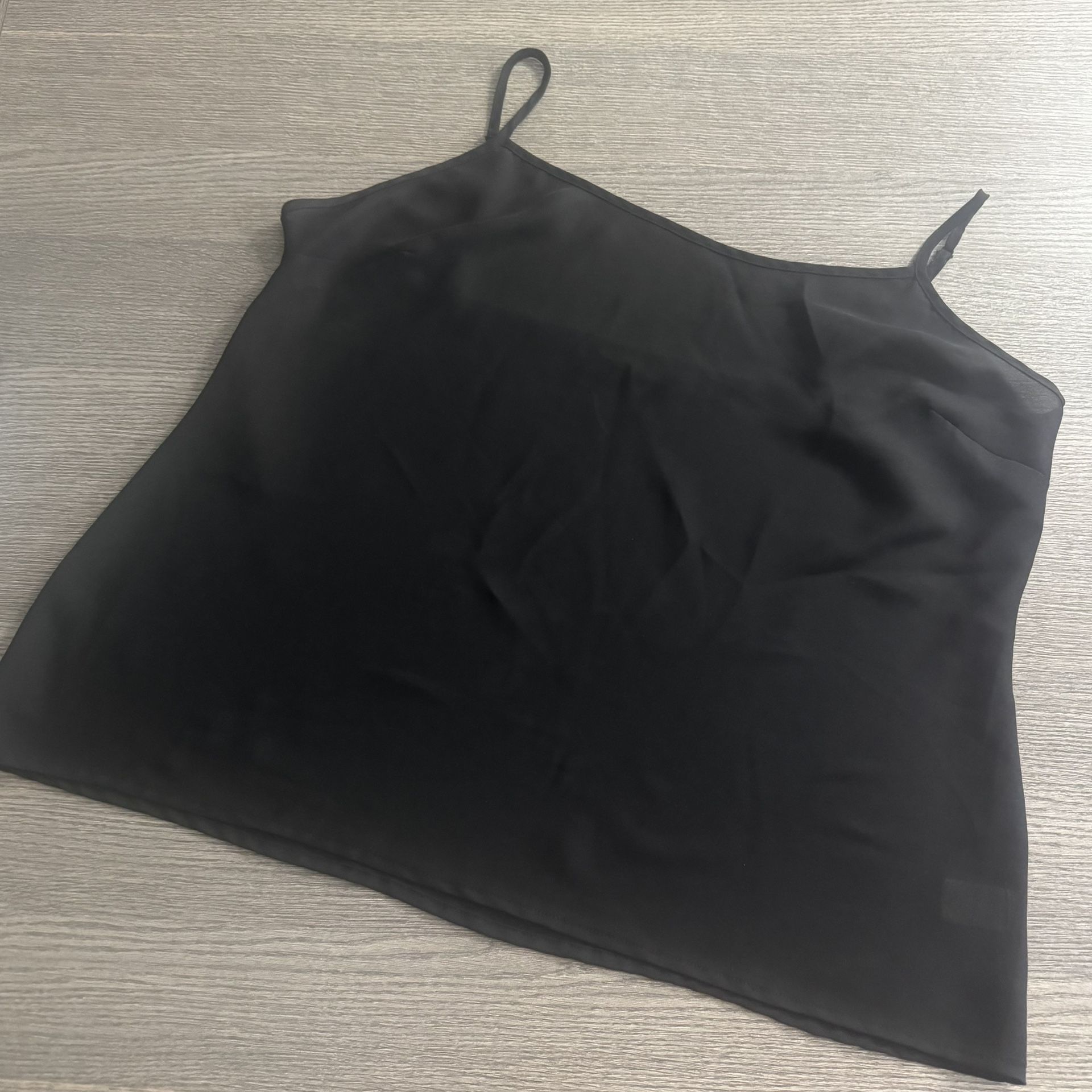 Apt. 9 Woman Camisole Tank Top Plus Size 2X Black loose Adjustable Straps