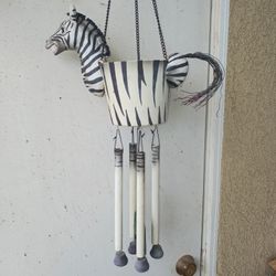 Hanging Zebra Plant Holder / Windchime