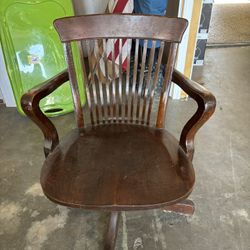 Heywood Brothers & Wakefield Co Antique Desk Chair 
