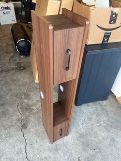 Modern Dark Wood Floating TV Console