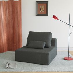 Homy Casa Eos Deep Seat Single Sofa for Living Room Lounging Open Box
