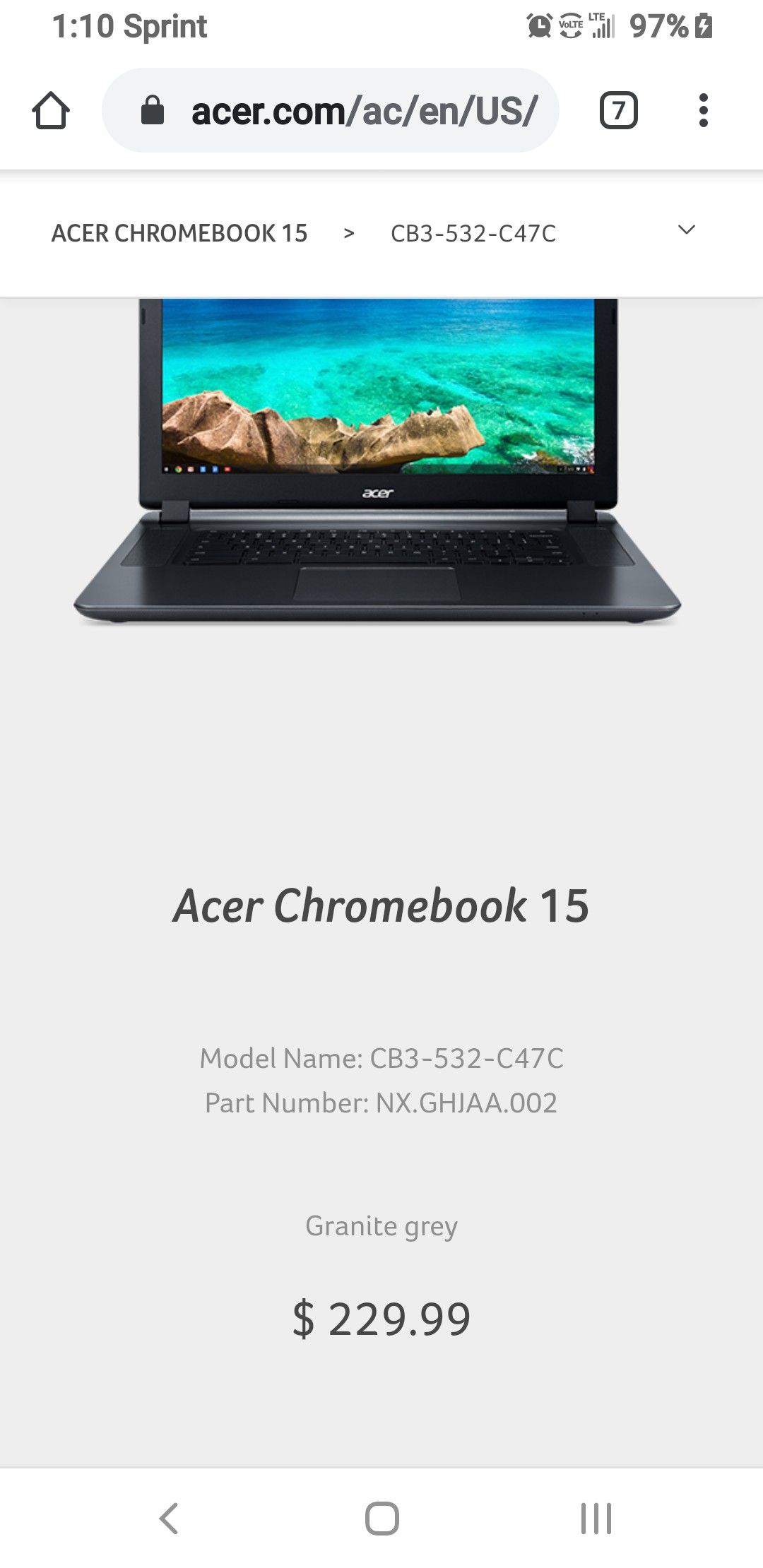 Acer Chromebook 15" Notebook