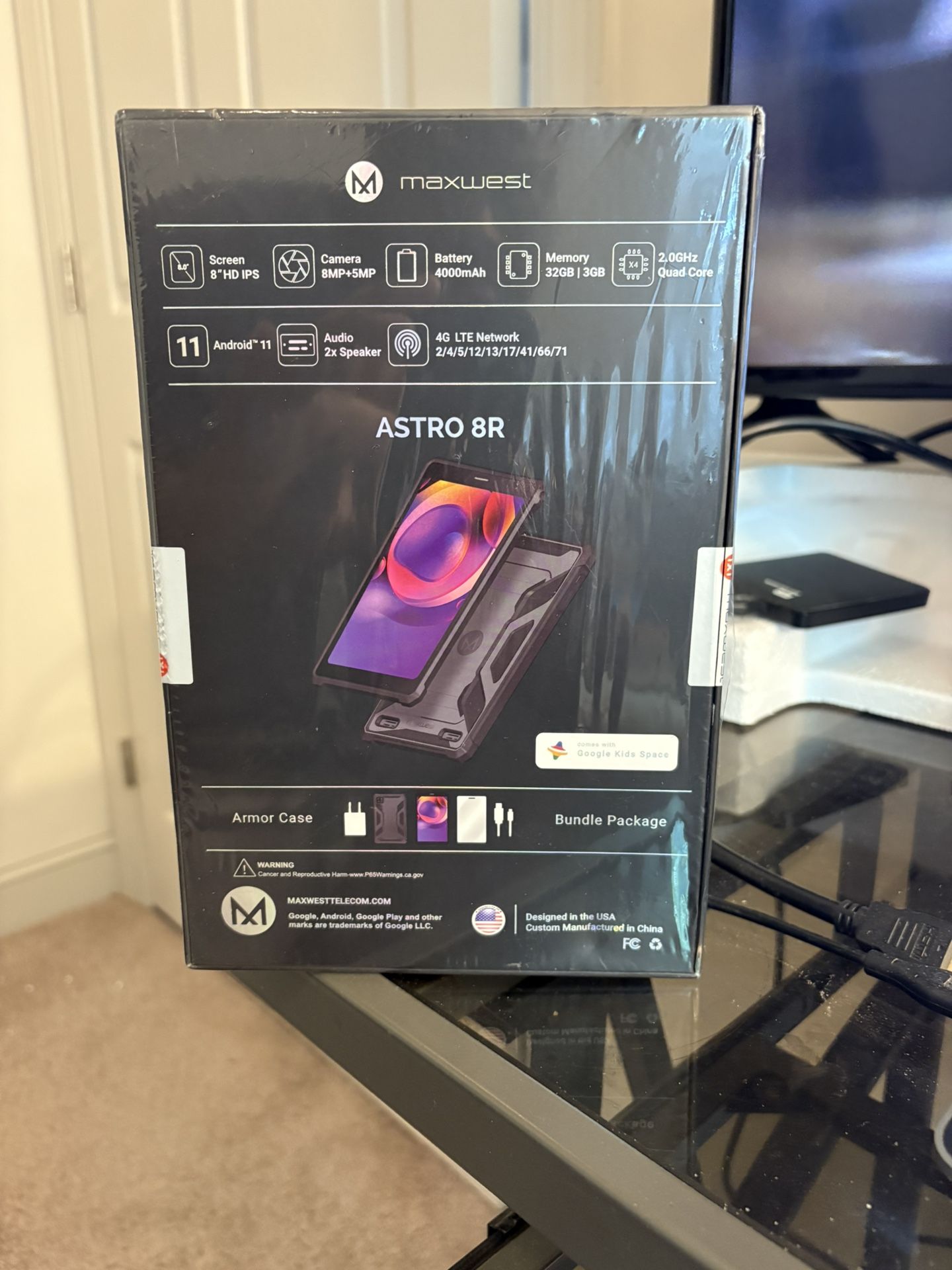 Brand New Astro 8R Tablet with Armor Bundle Pack!