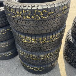 35x12.50r20 used full set all terrian