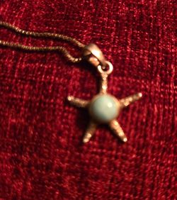 Larimar  Sterling Silver Starfish pendent  with silver chain Culver city area