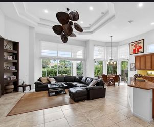 Brown leather sectional