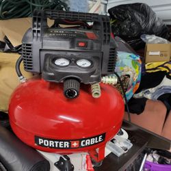 Porter & Cable 6 Gal Air Compressor Sold With Air Hammer Tool Set