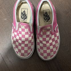 Girls  pink Vans size 10.5