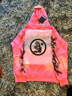 Hellstar pink flame hoodie