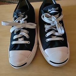 Converse Jack Purcell Ox Low Top Fashion Sneakers Mens Size 7 Black White Shoes